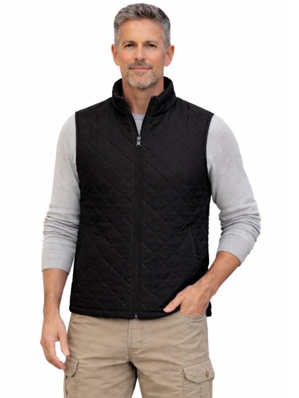Hawk & Co Men's Quilted Black Vest - Classic Layering Piece